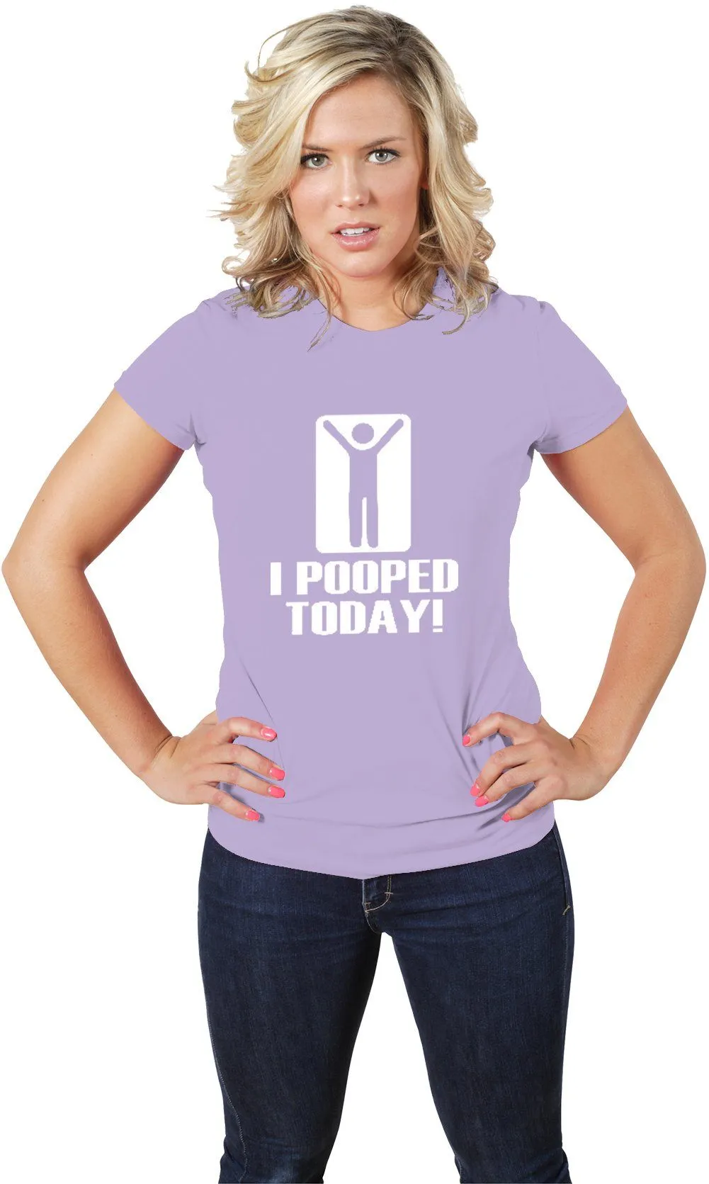 AFONiE I Pooped Today Funny Women's Short Sleeve