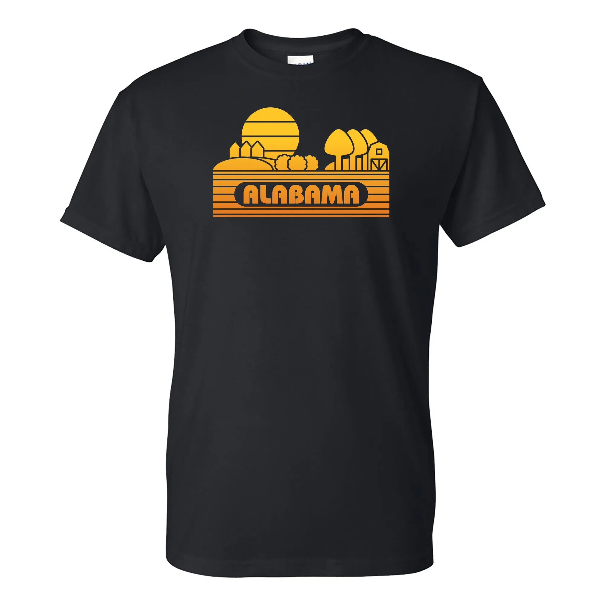 Alabama Groovy Sunset T-Shirt - Black