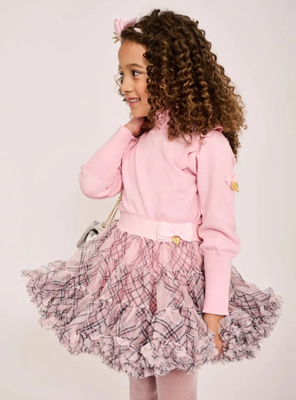 Angel's Face Girls Nancy PINK TARTAN Tutu Skirt