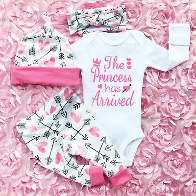 Baby Girl Princess Has Arrived Romper Sets