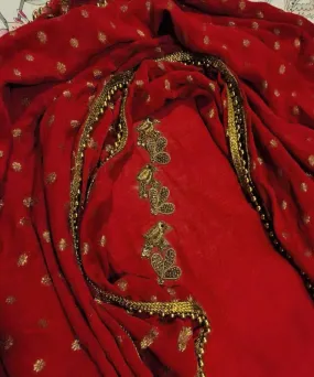 Beautiful Hot Red Punjabi Salwar Suit