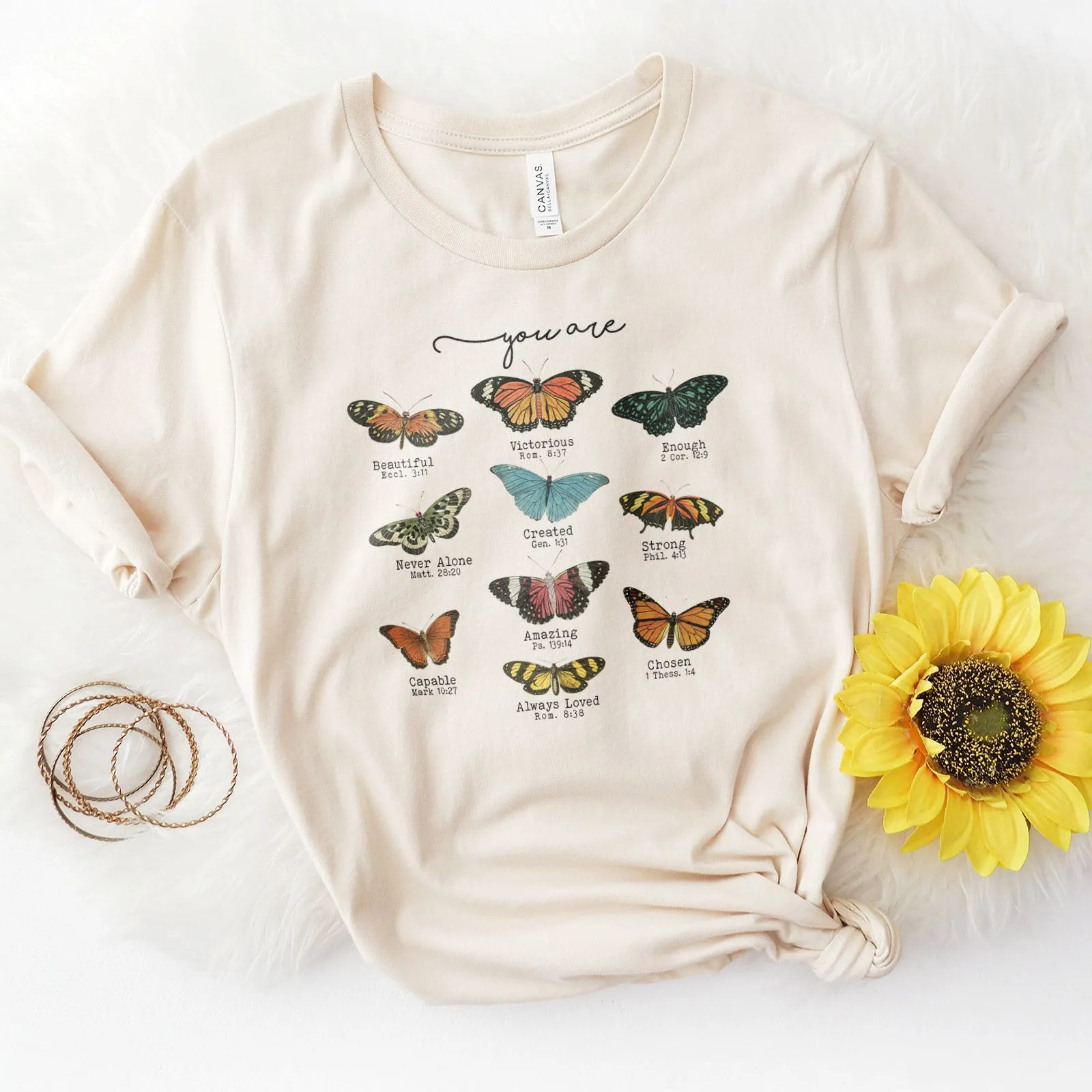 Bible Verse Butterflies Tee