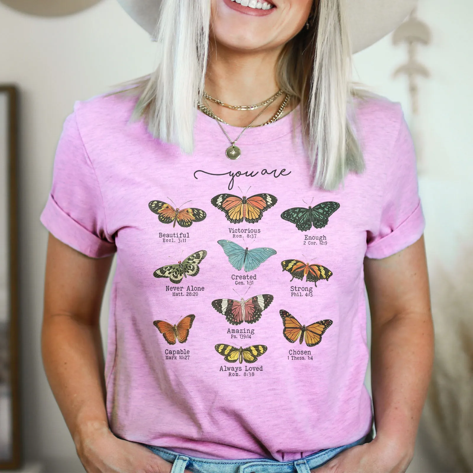 Bible Verse Butterflies Tee