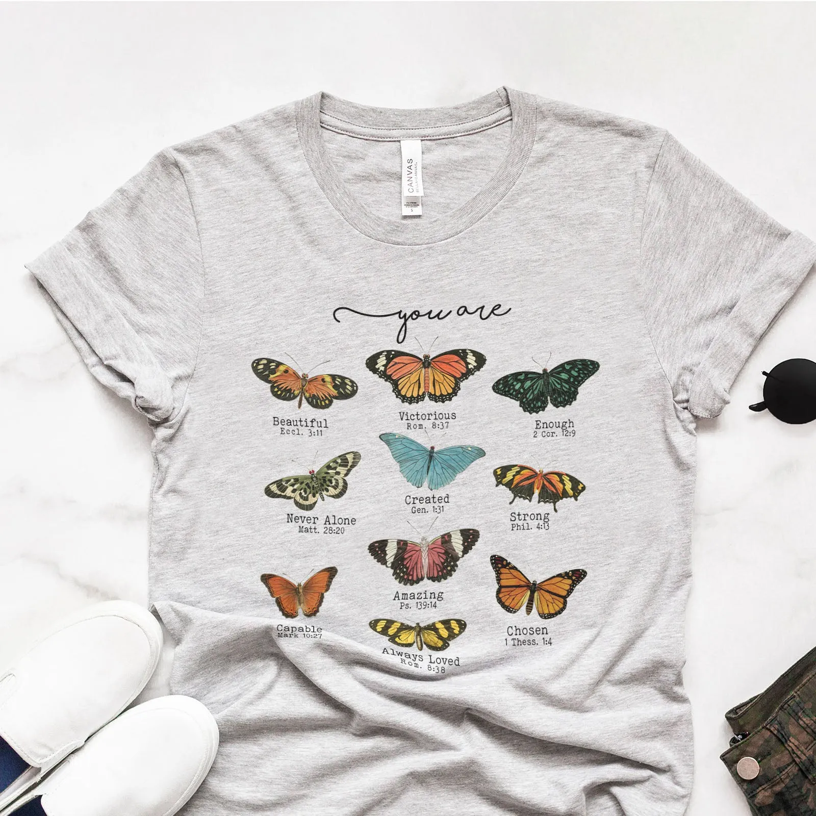 Bible Verse Butterflies Tee