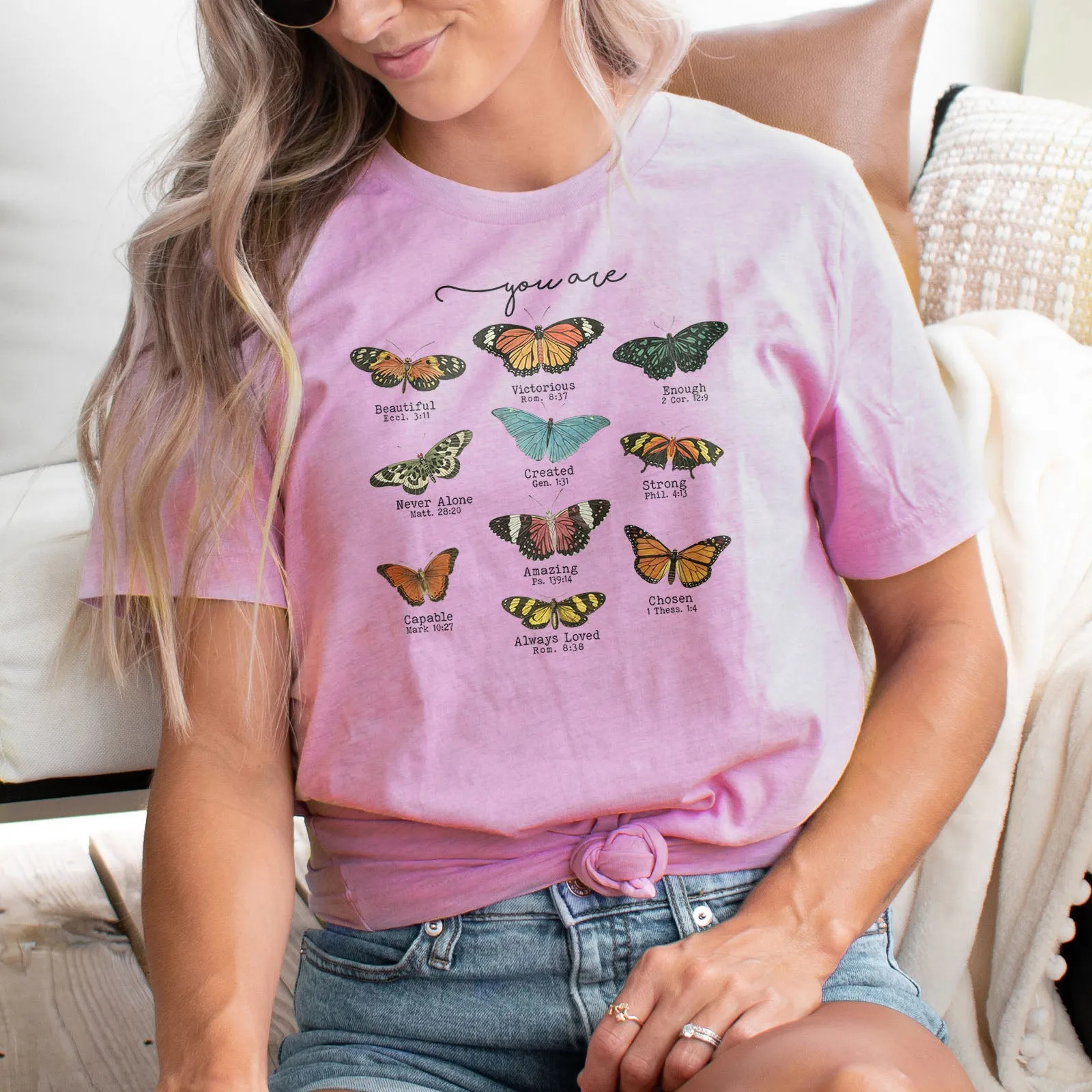 Bible Verse Butterflies Tee