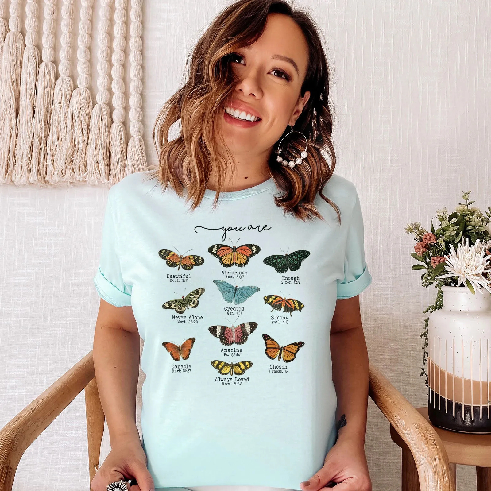 Bible Verse Butterflies Tee