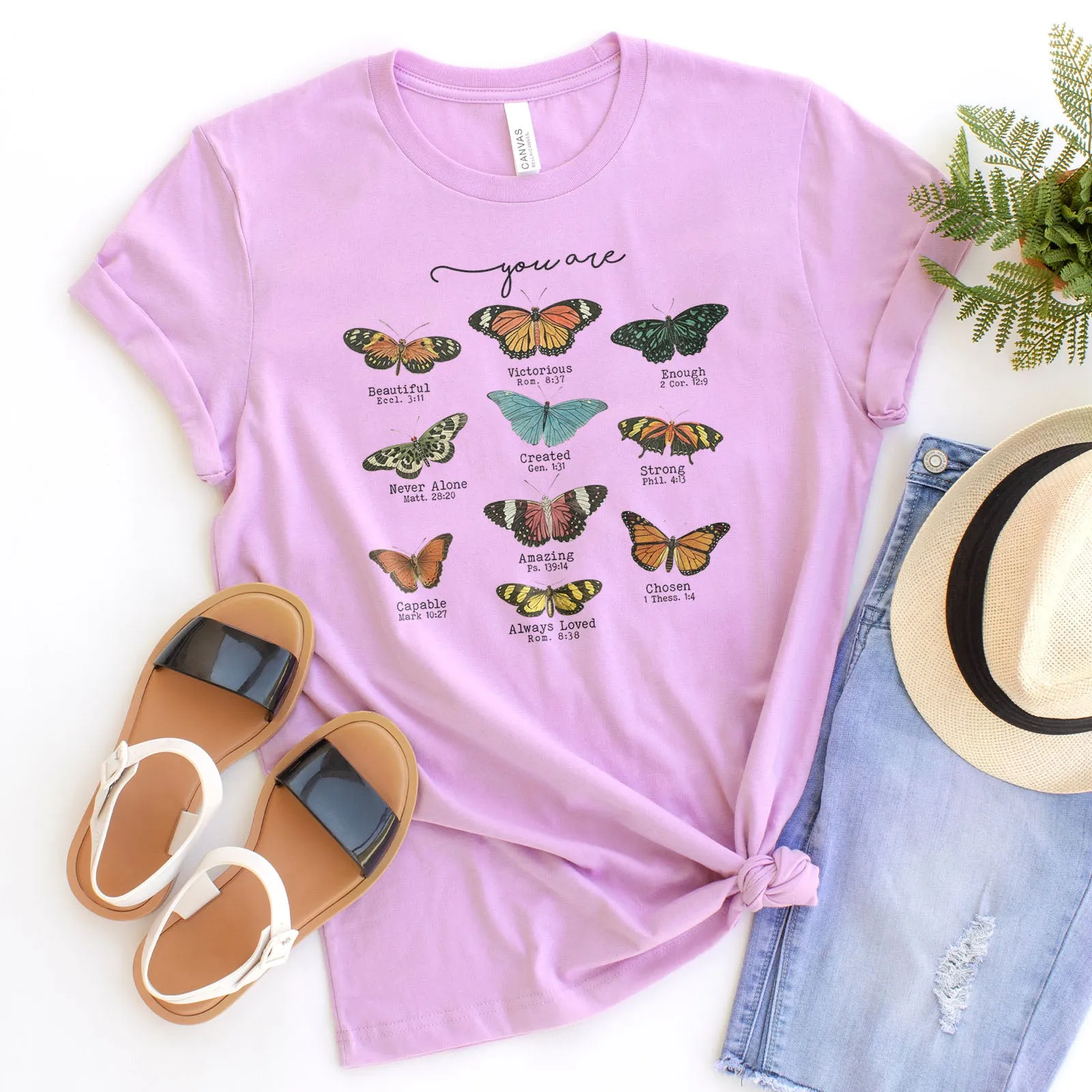 Bible Verse Butterflies Tee