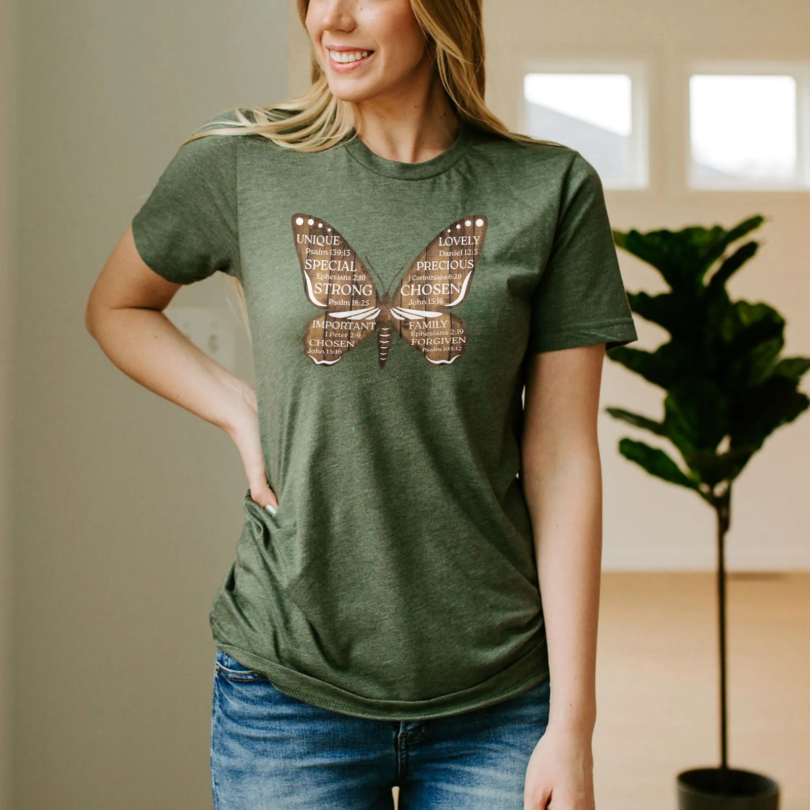 Bible Verse Butterfly Tee