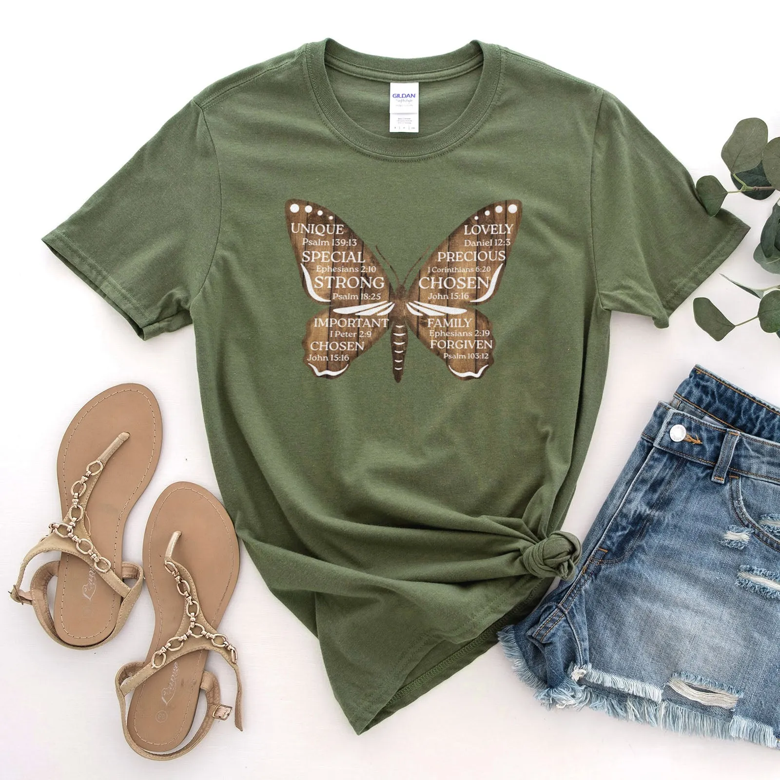 Bible Verse Butterfly Tee