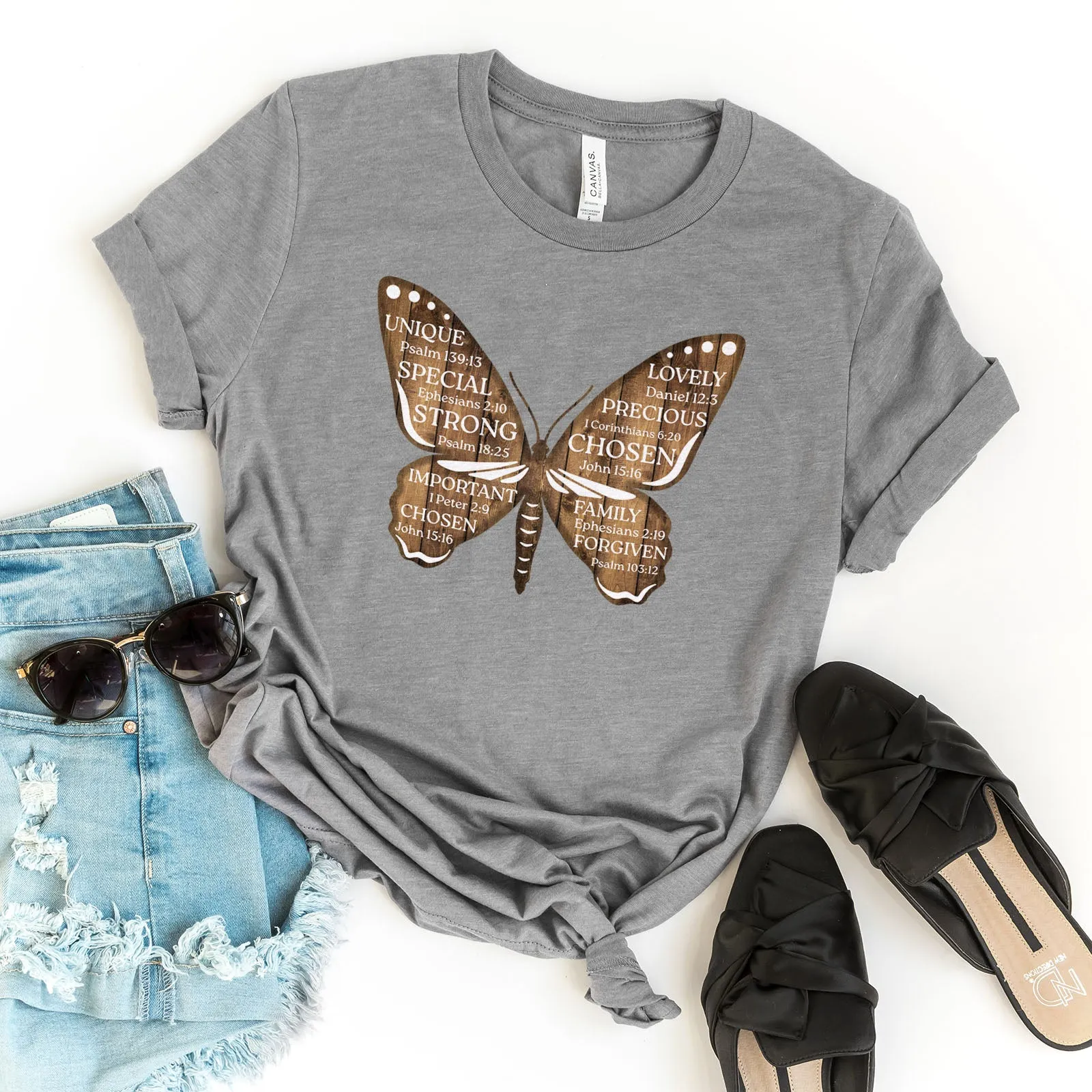 Bible Verse Butterfly Tee