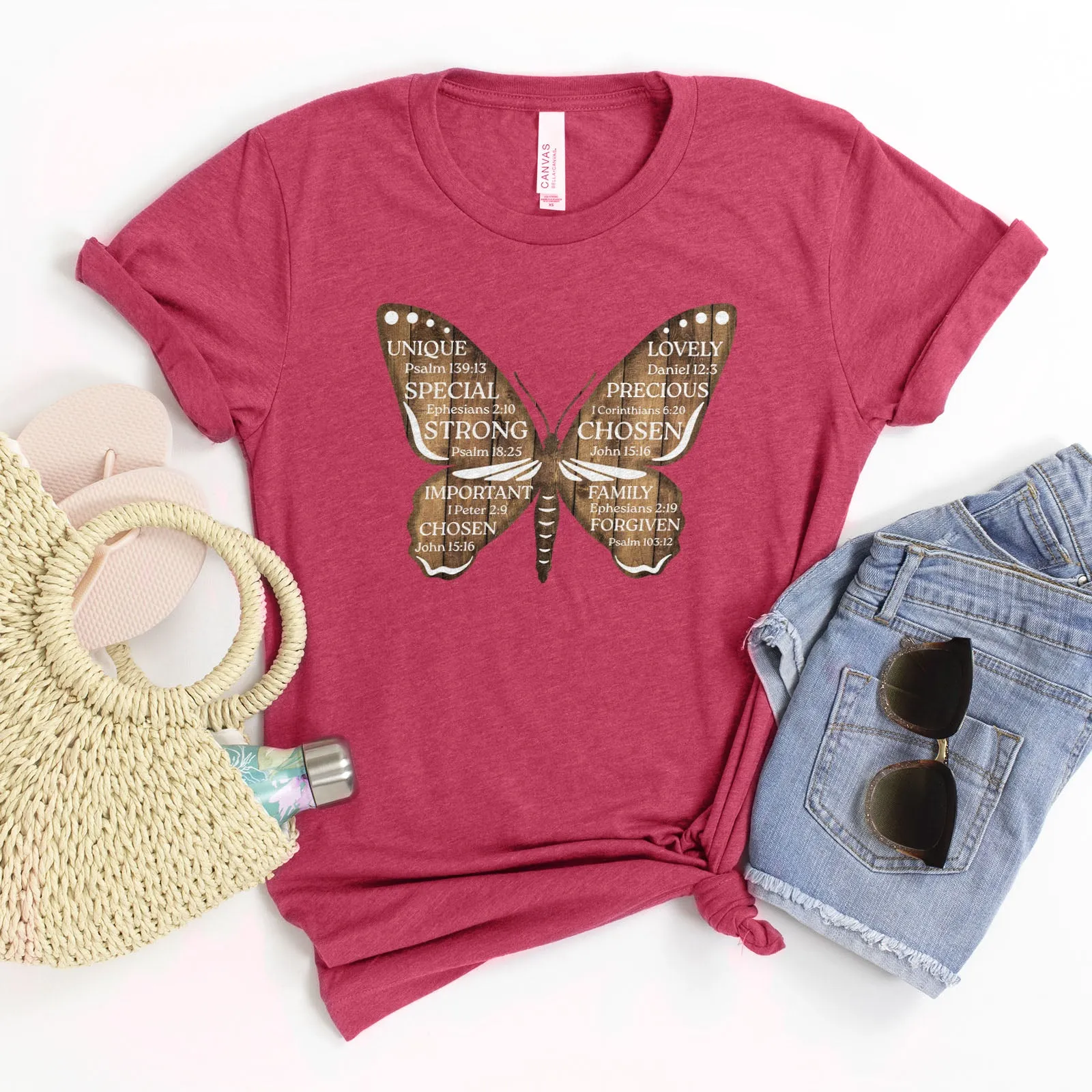 Bible Verse Butterfly Tee