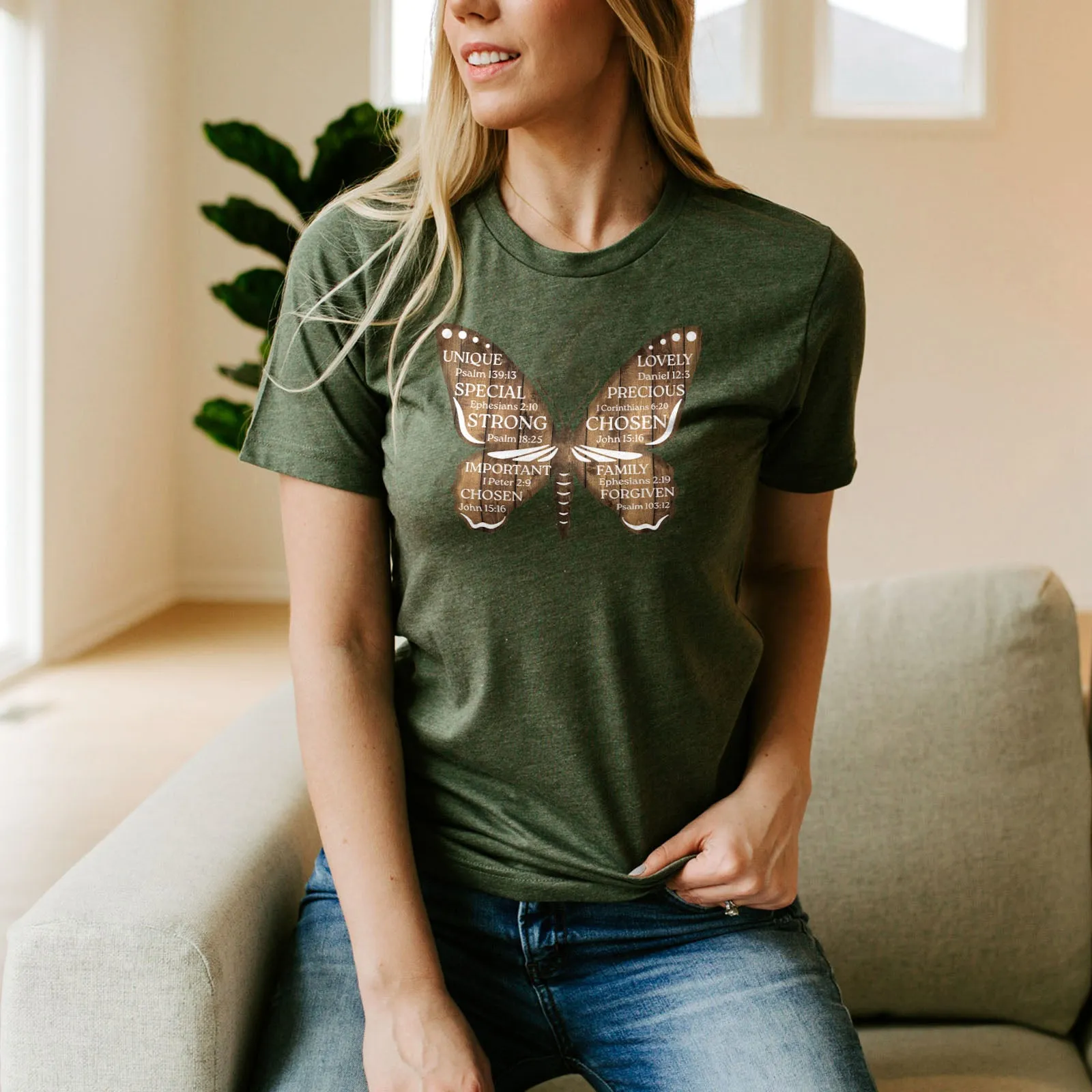 Bible Verse Butterfly Tee