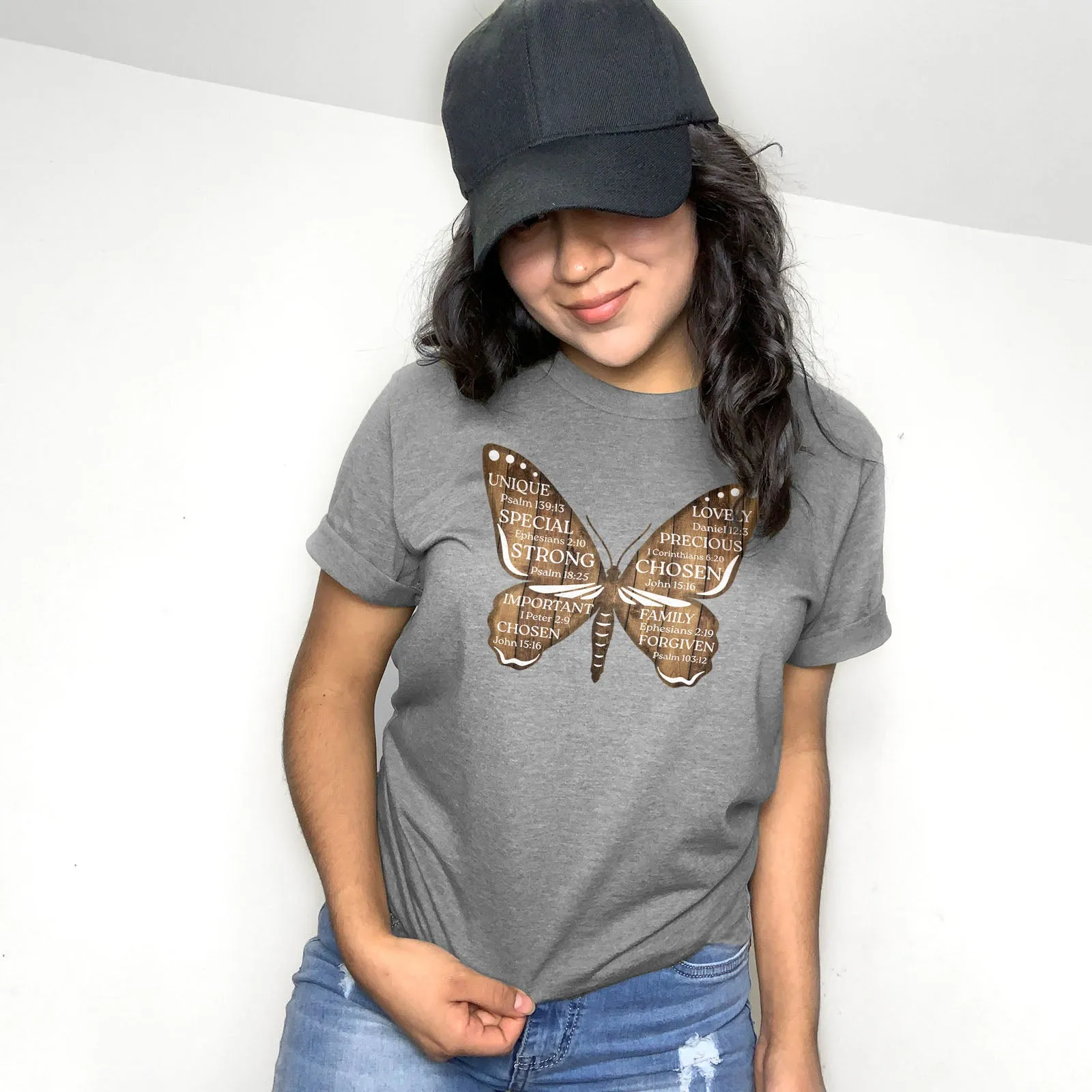 Bible Verse Butterfly Tee