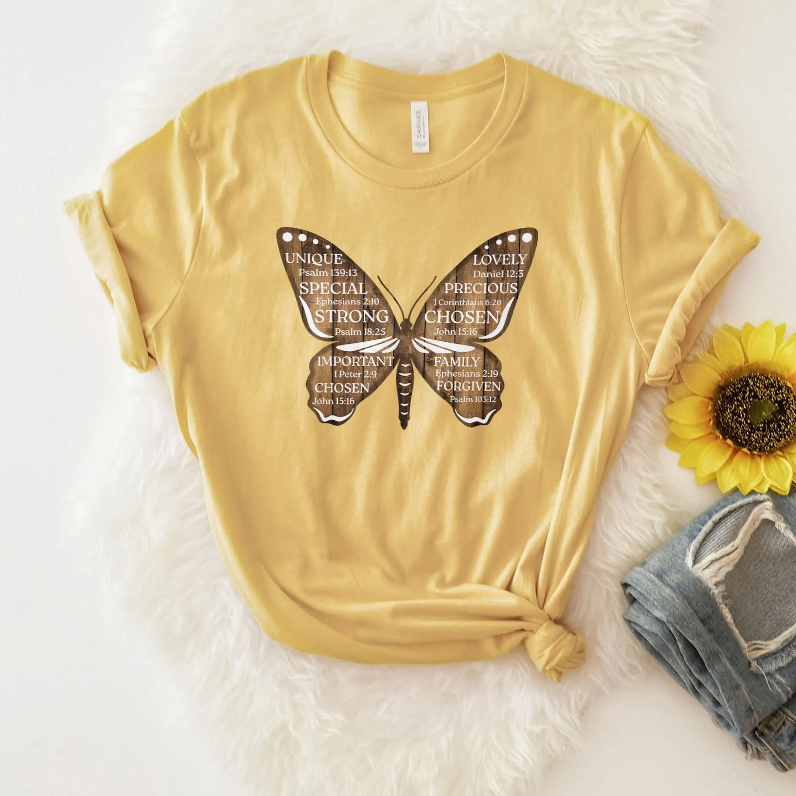 Bible Verse Butterfly Tee