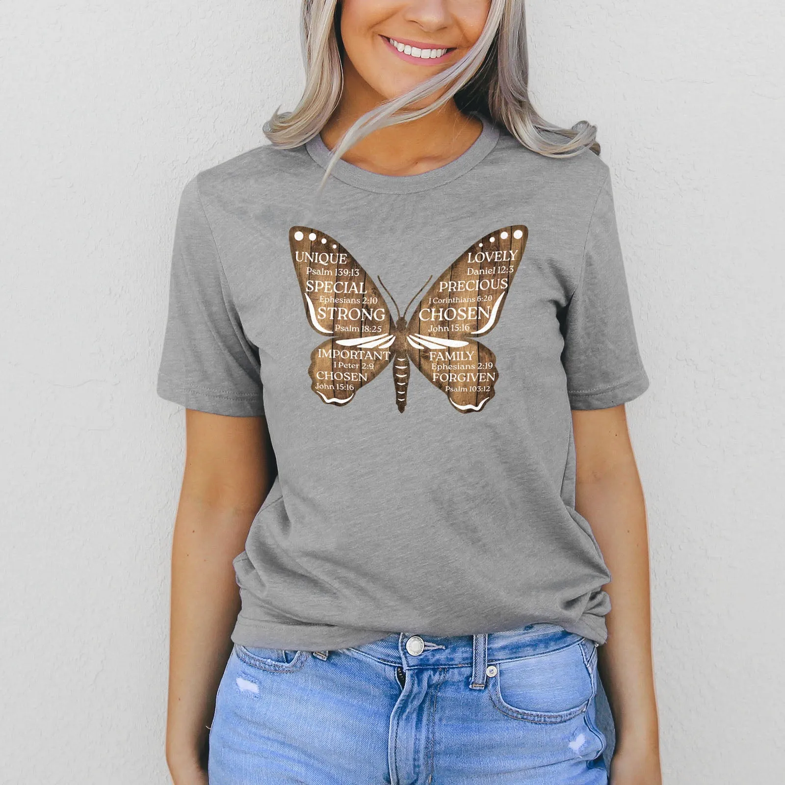 Bible Verse Butterfly Tee