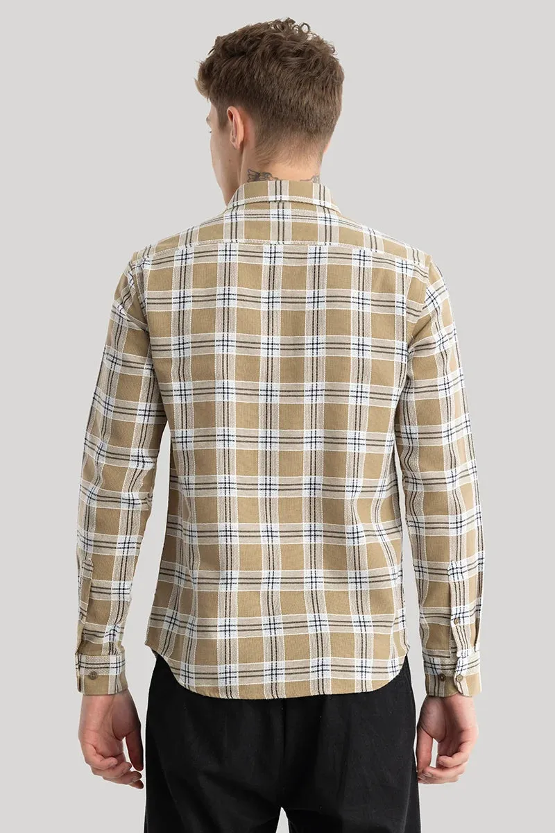 Bjarke Light Brown Checks Shirts