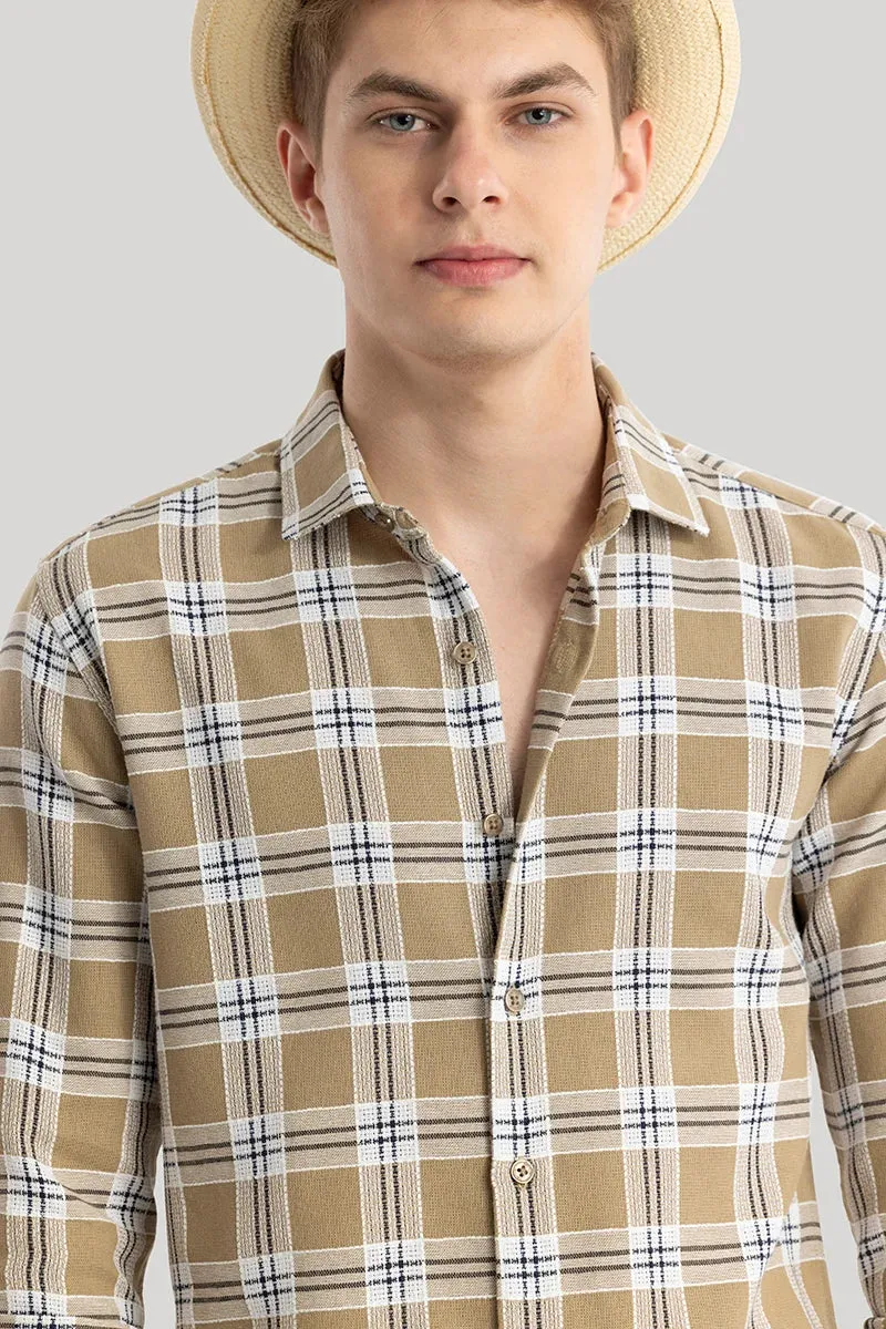 Bjarke Light Brown Checks Shirts