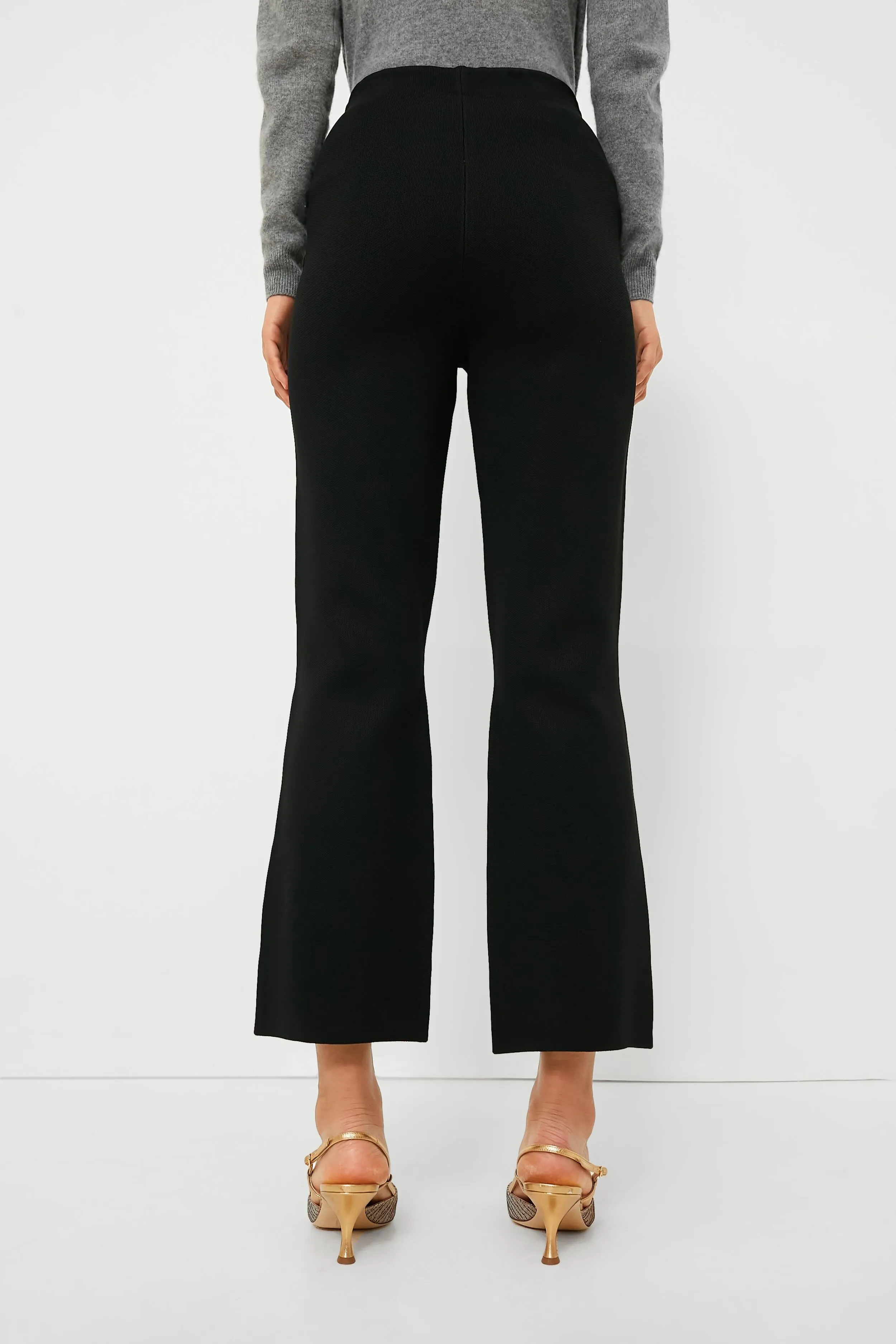 Black Compression Knit Ashford Pants