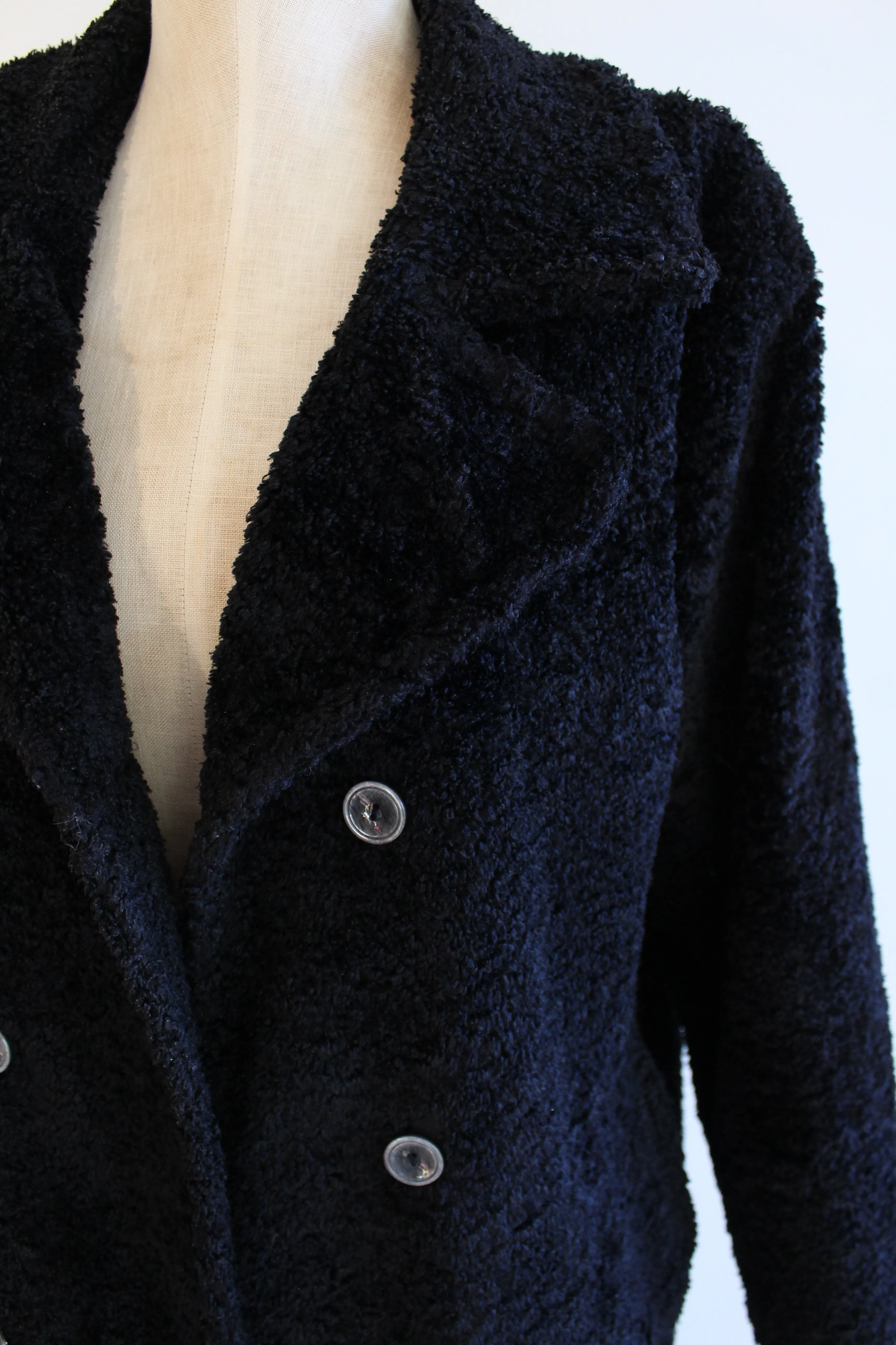 Black Teddy Pea Coat