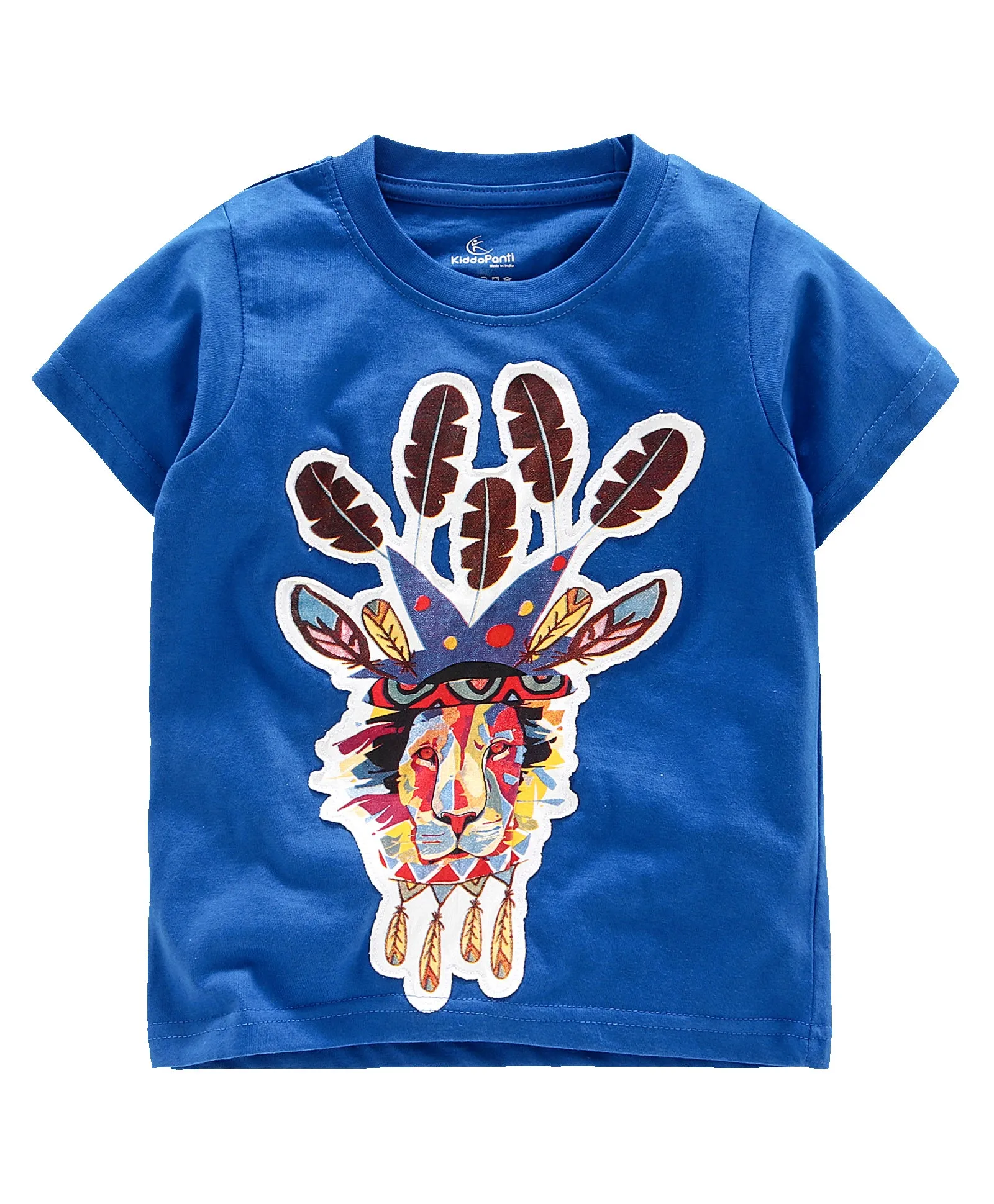 Boys Cotton T-shirt with Print and Knee length Shorts Set