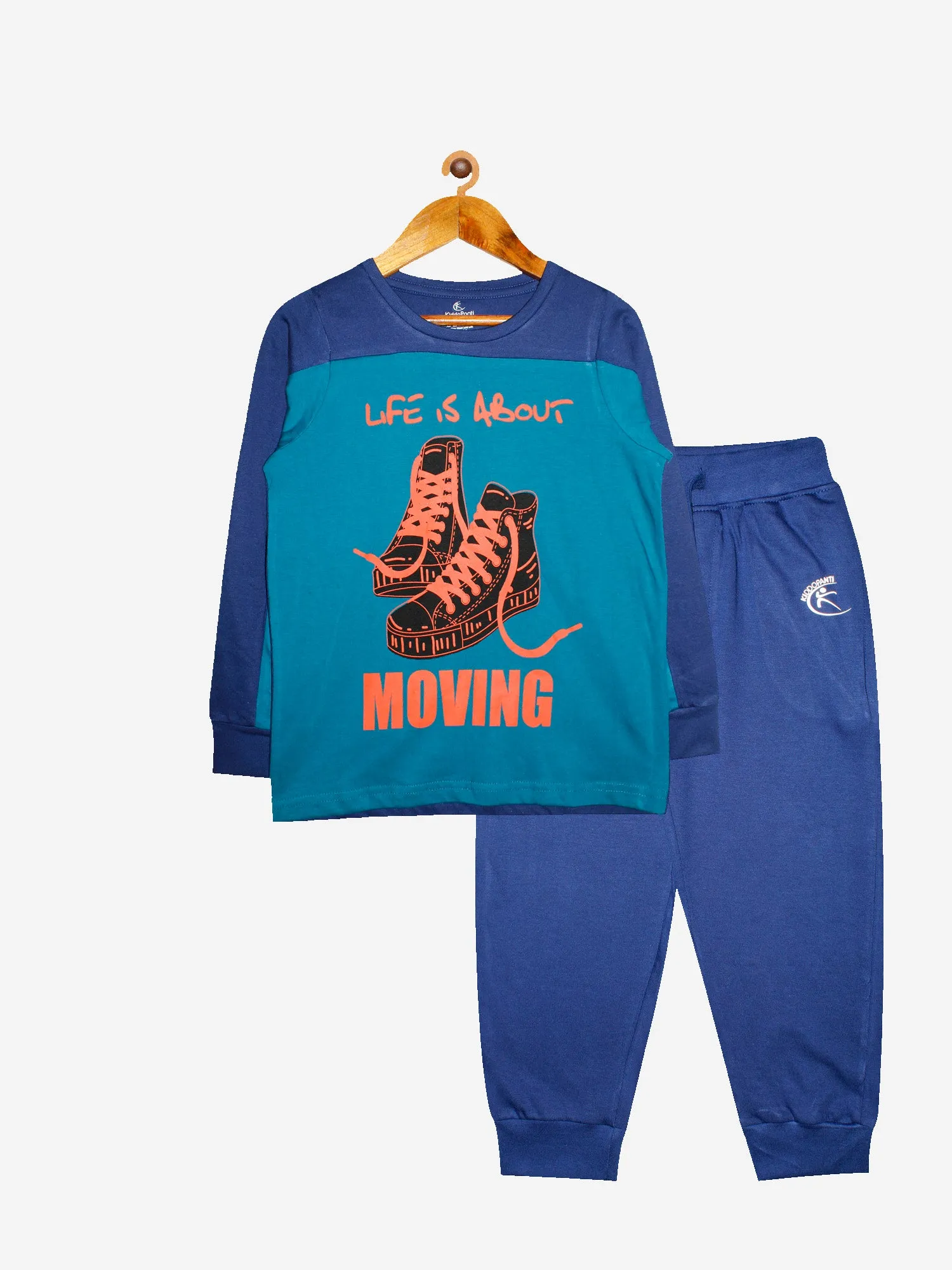 Boys Full sleeves Cotton T-shirt with Track Pant Set