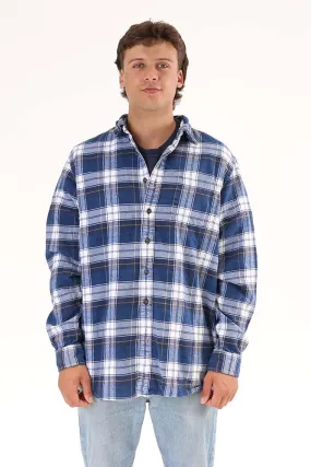 Brushed Flannel Checkered Shirt XL