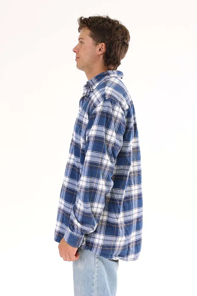 Brushed Flannel Checkered Shirt XL