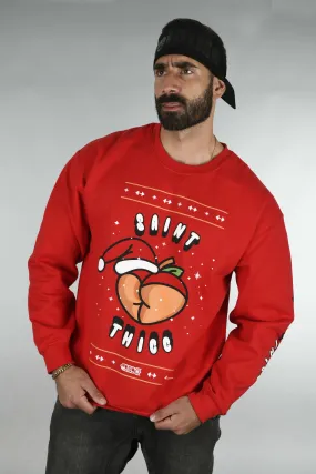 BSL Saint Thicc Christmas Sweater - Red