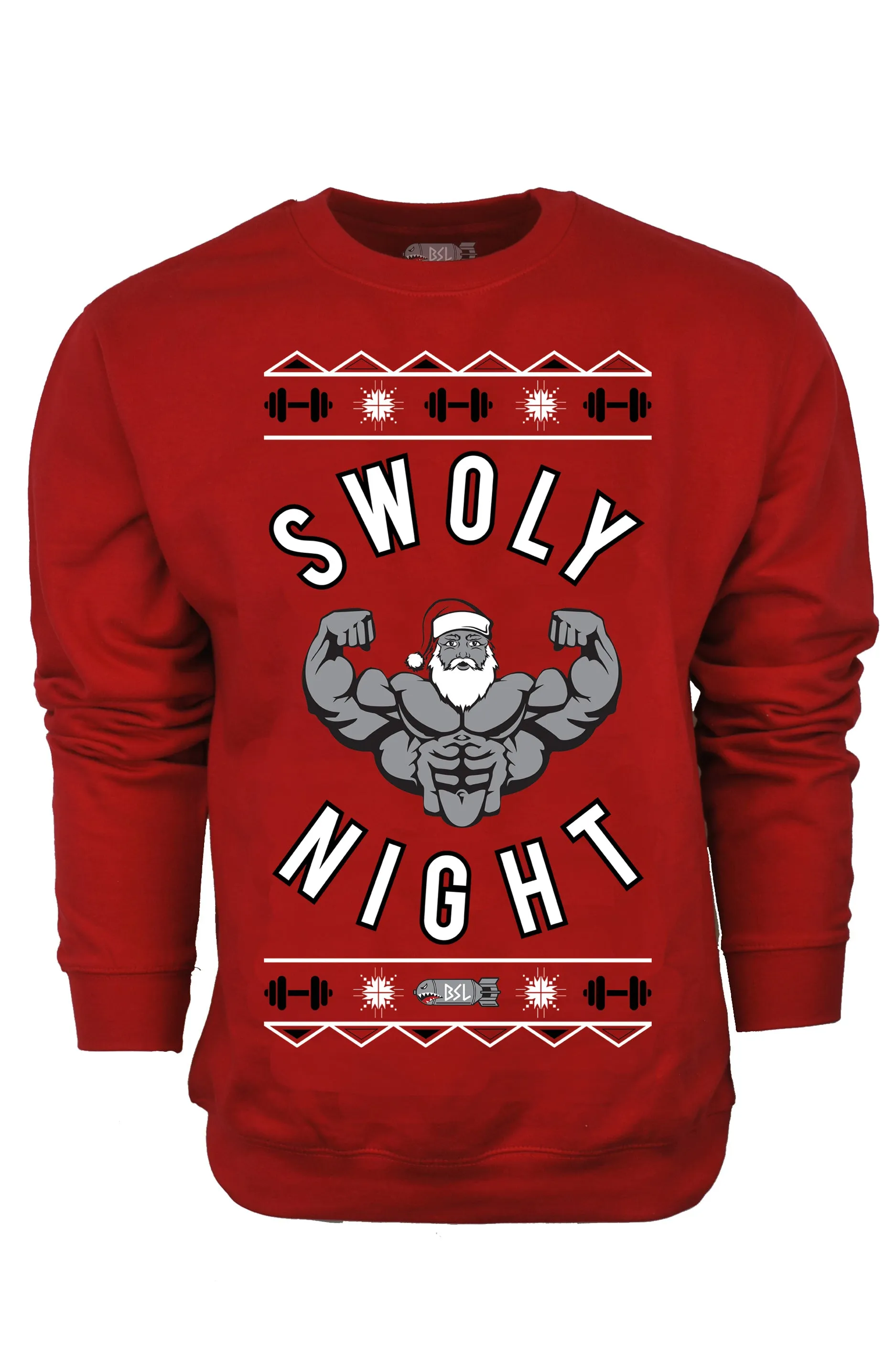 BSL Swoly Night Christmas Sweater - Red