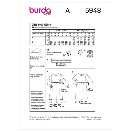 Burda Dresses 5948