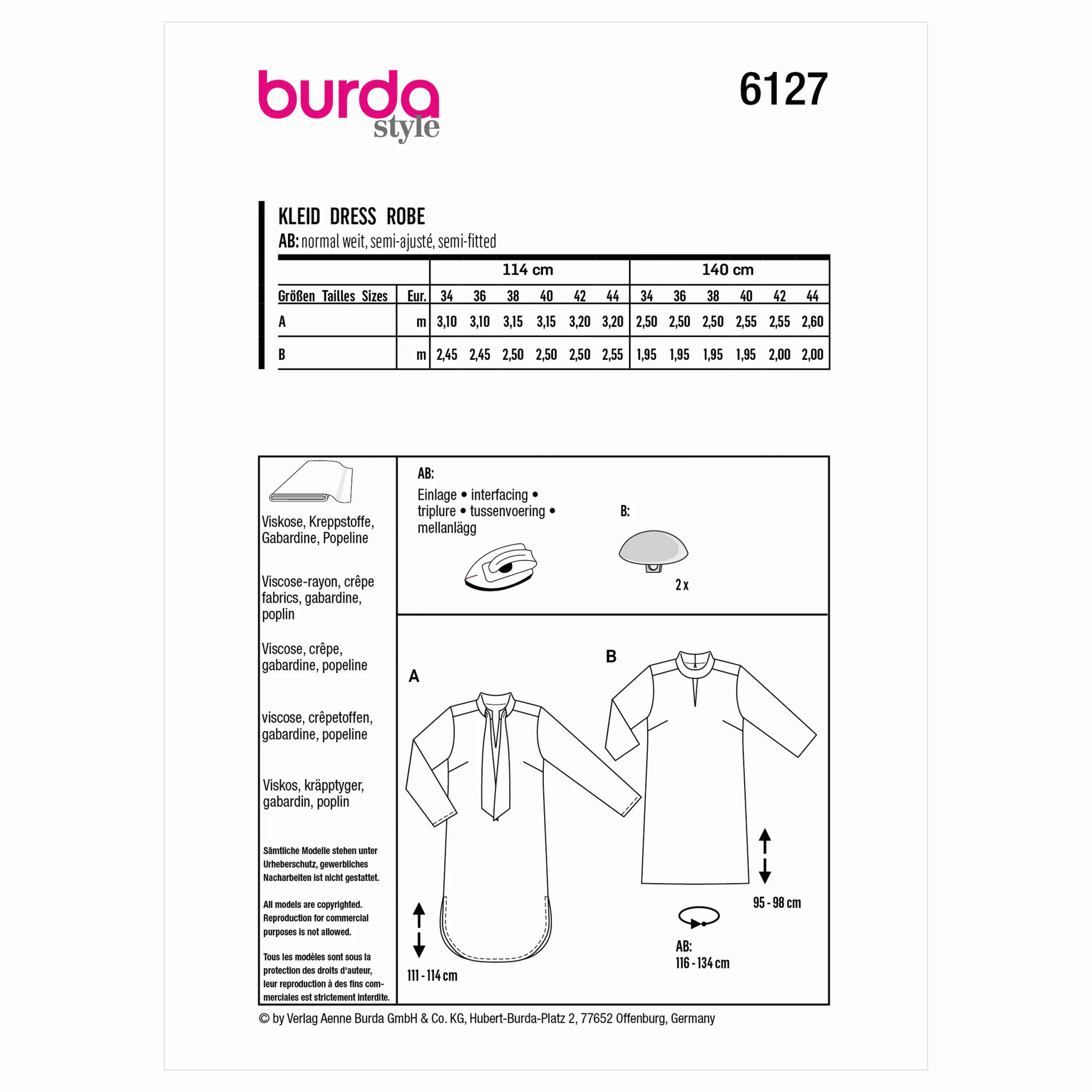 Burda Dresses 6127