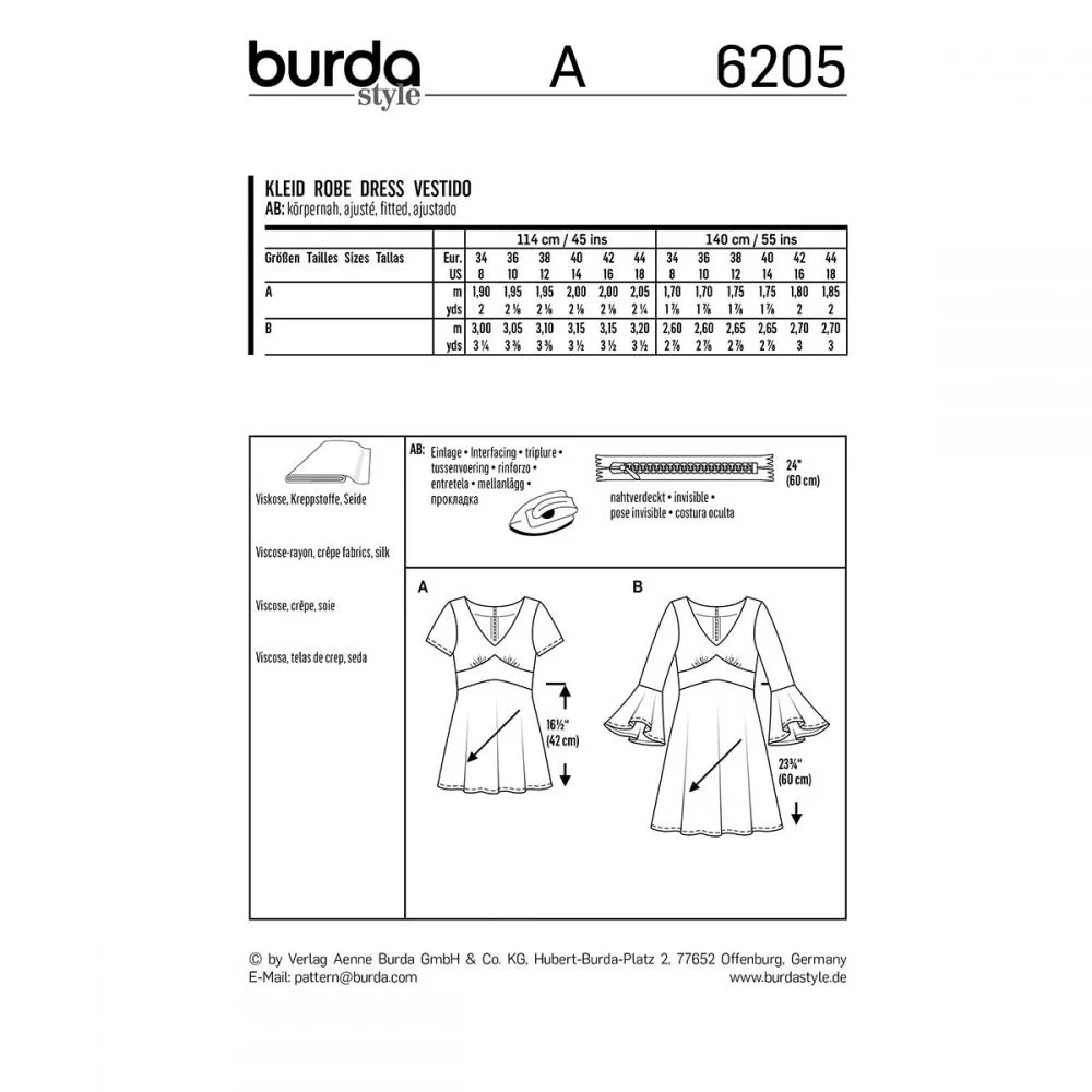 Burda Dresses 6205