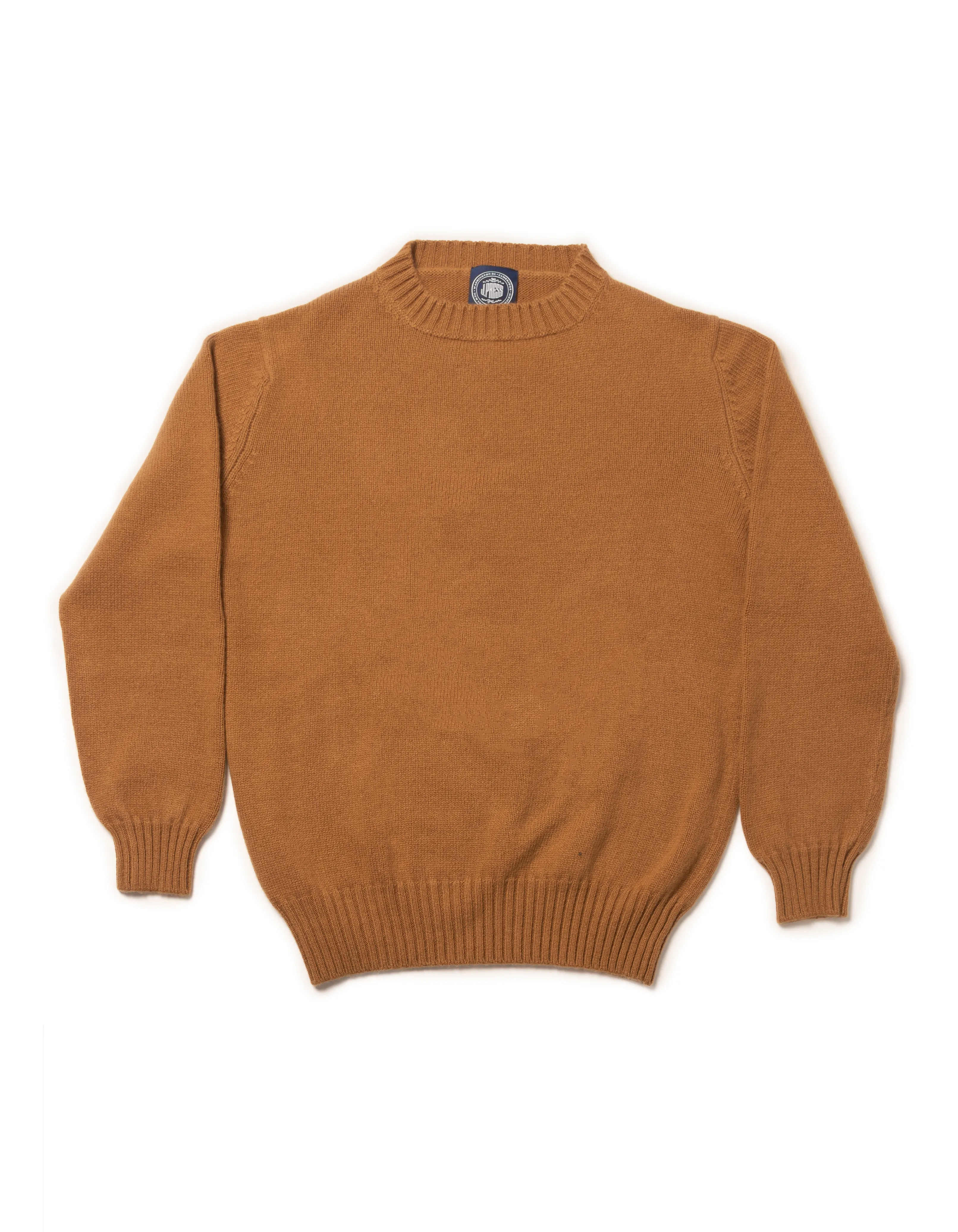 CAMEL CASHMERE CHUNKY CREW NECK