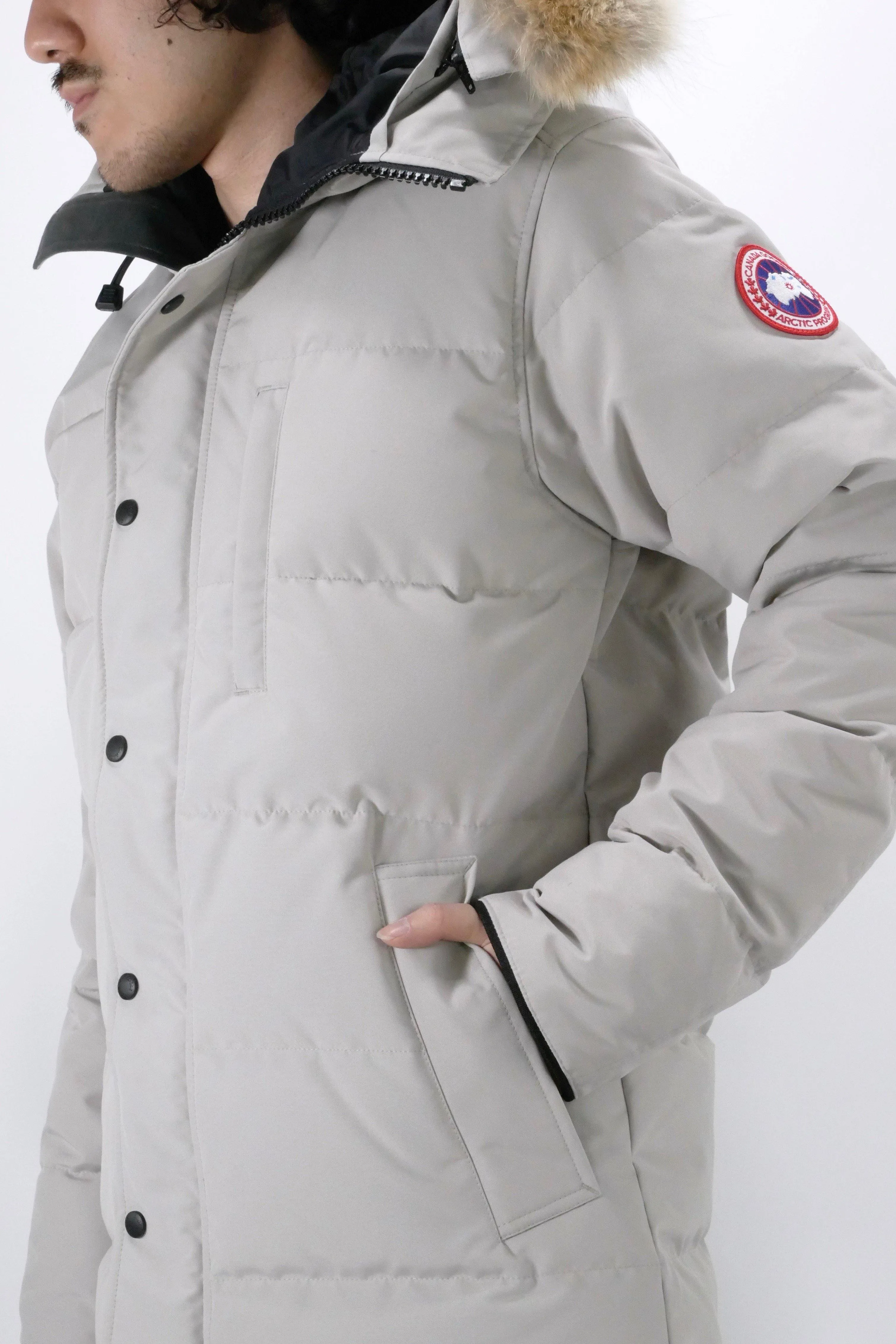 Canada Goose Mens Down *Parka Carson  - Limestone