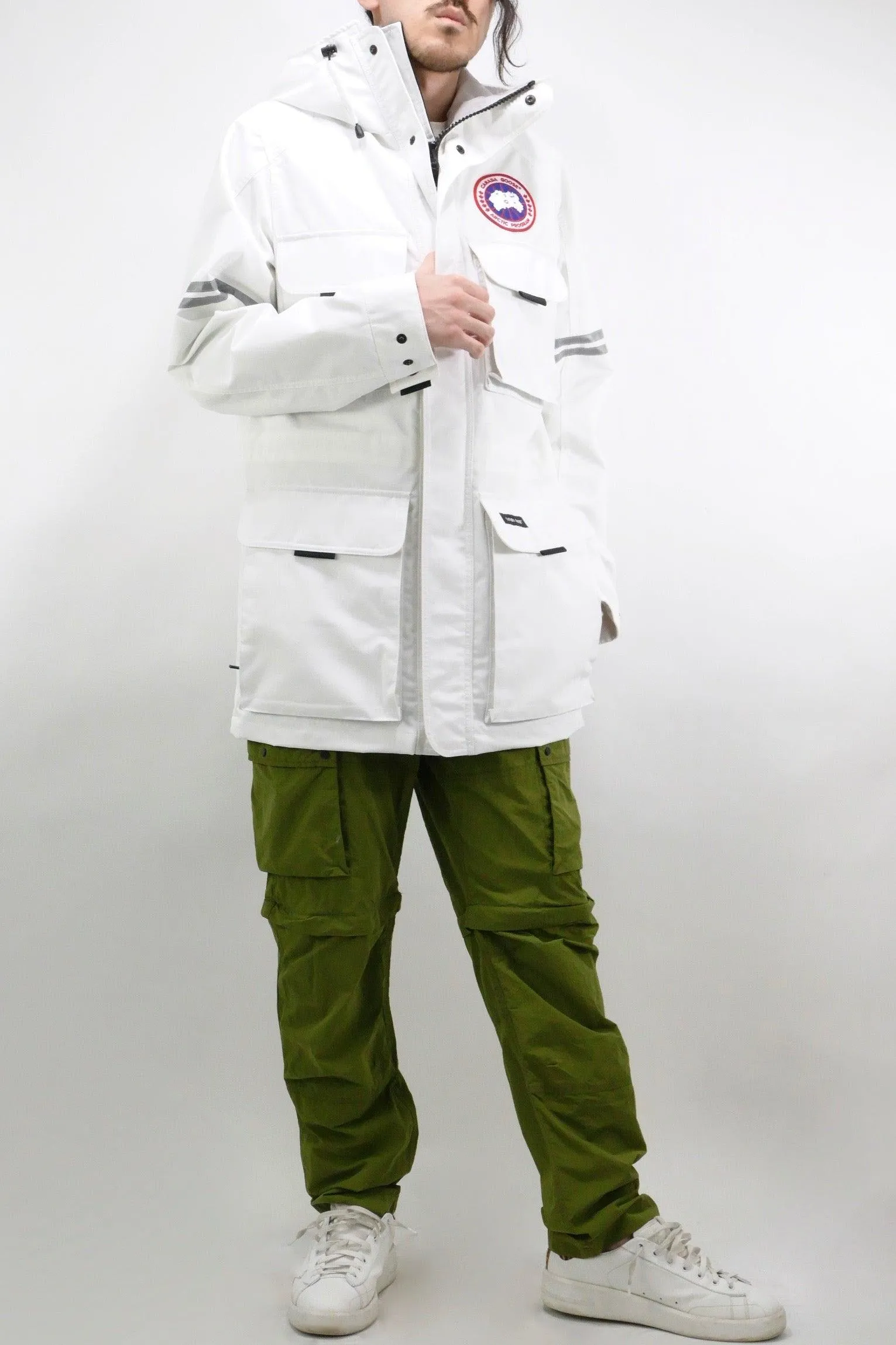 Canada Goose Mens Wind Jacket Science Research - North Star White