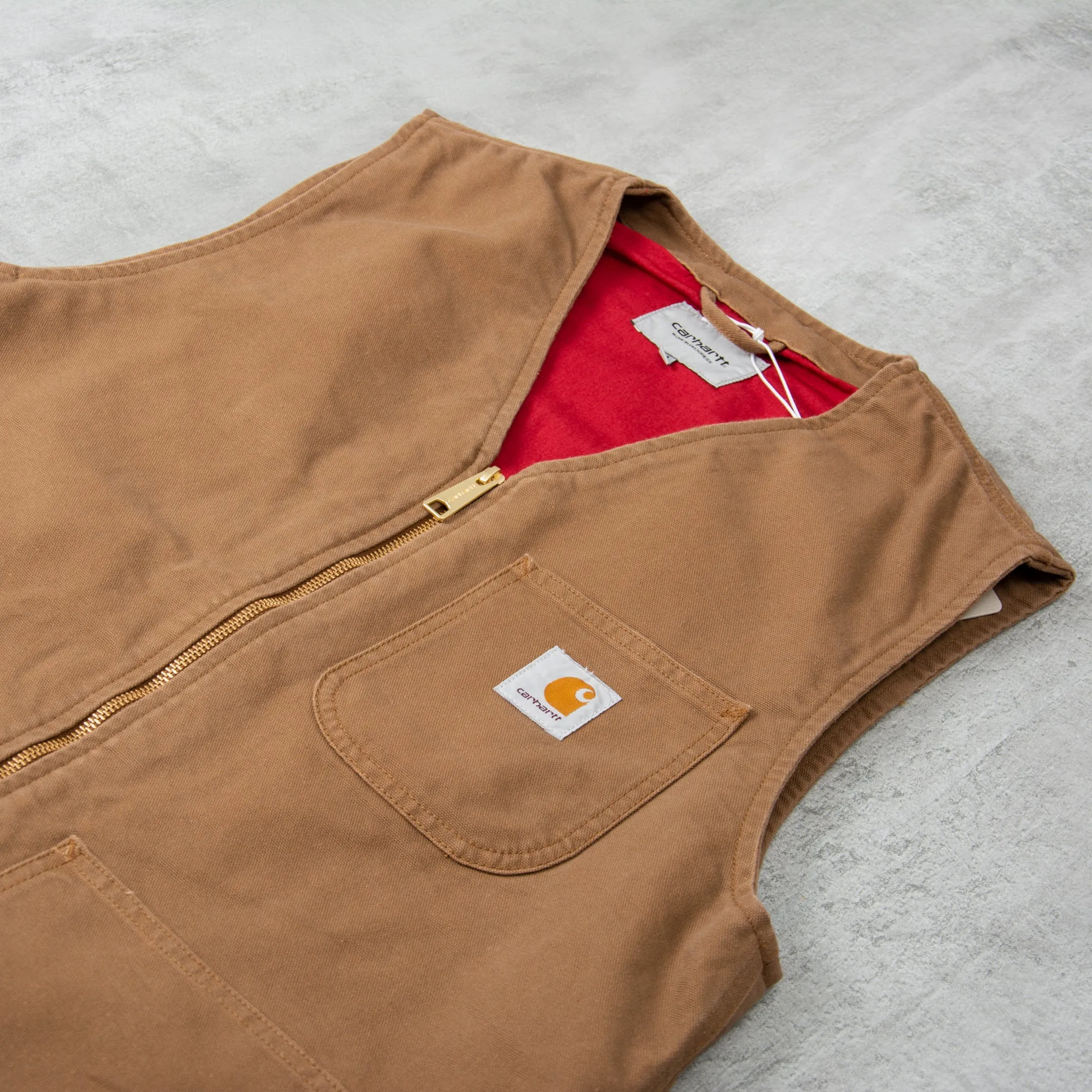 Carhartt WIP Arbor Vest - Hamilton Brown Rinsed