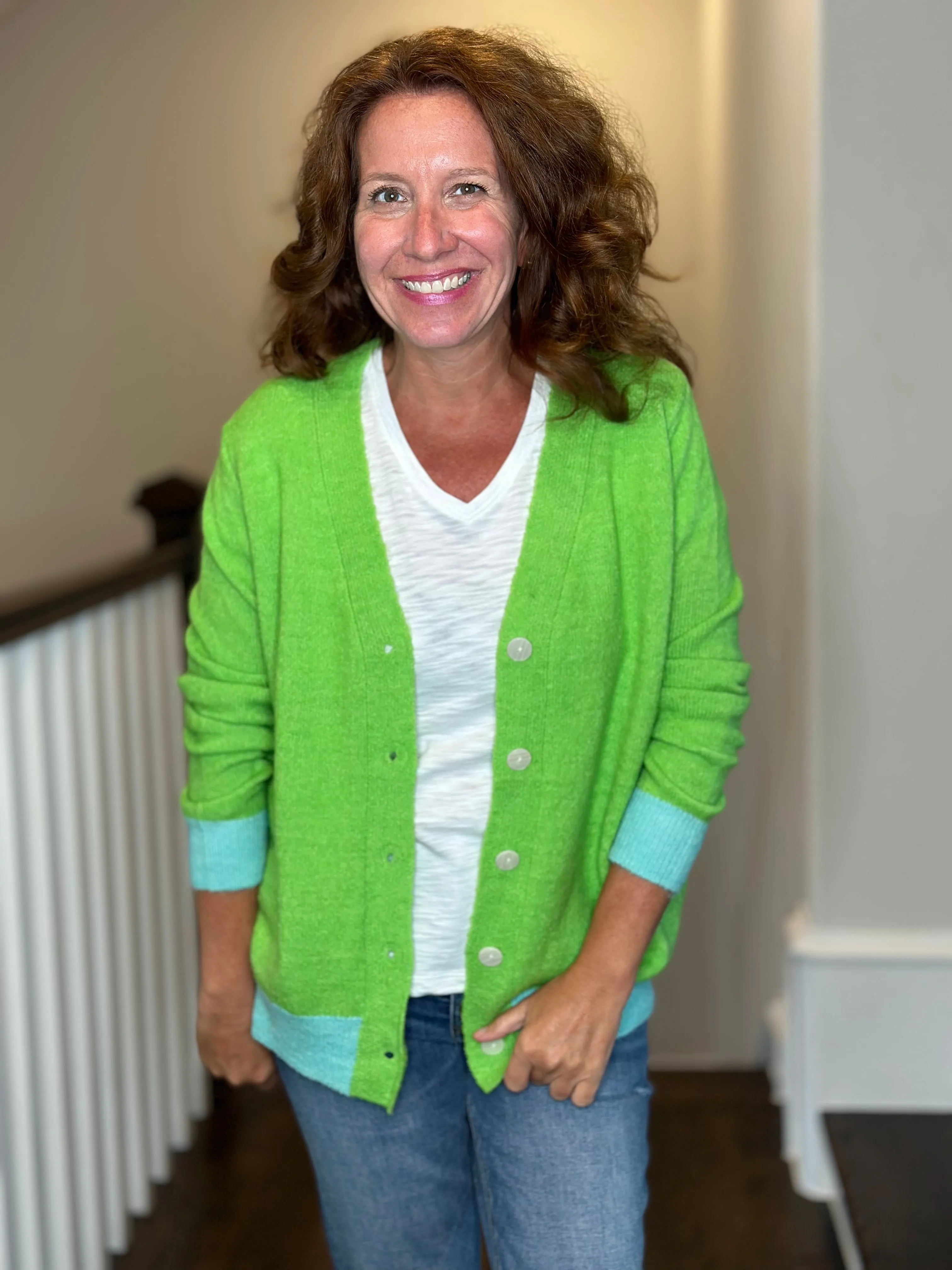 Caryn Lawn Frankie Sweater in Lime