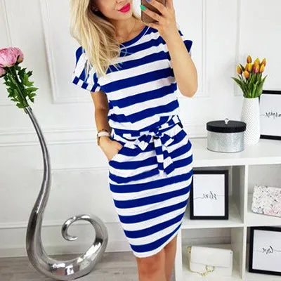 Casual Pockets Short Dress