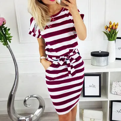 Casual Pockets Short Dress