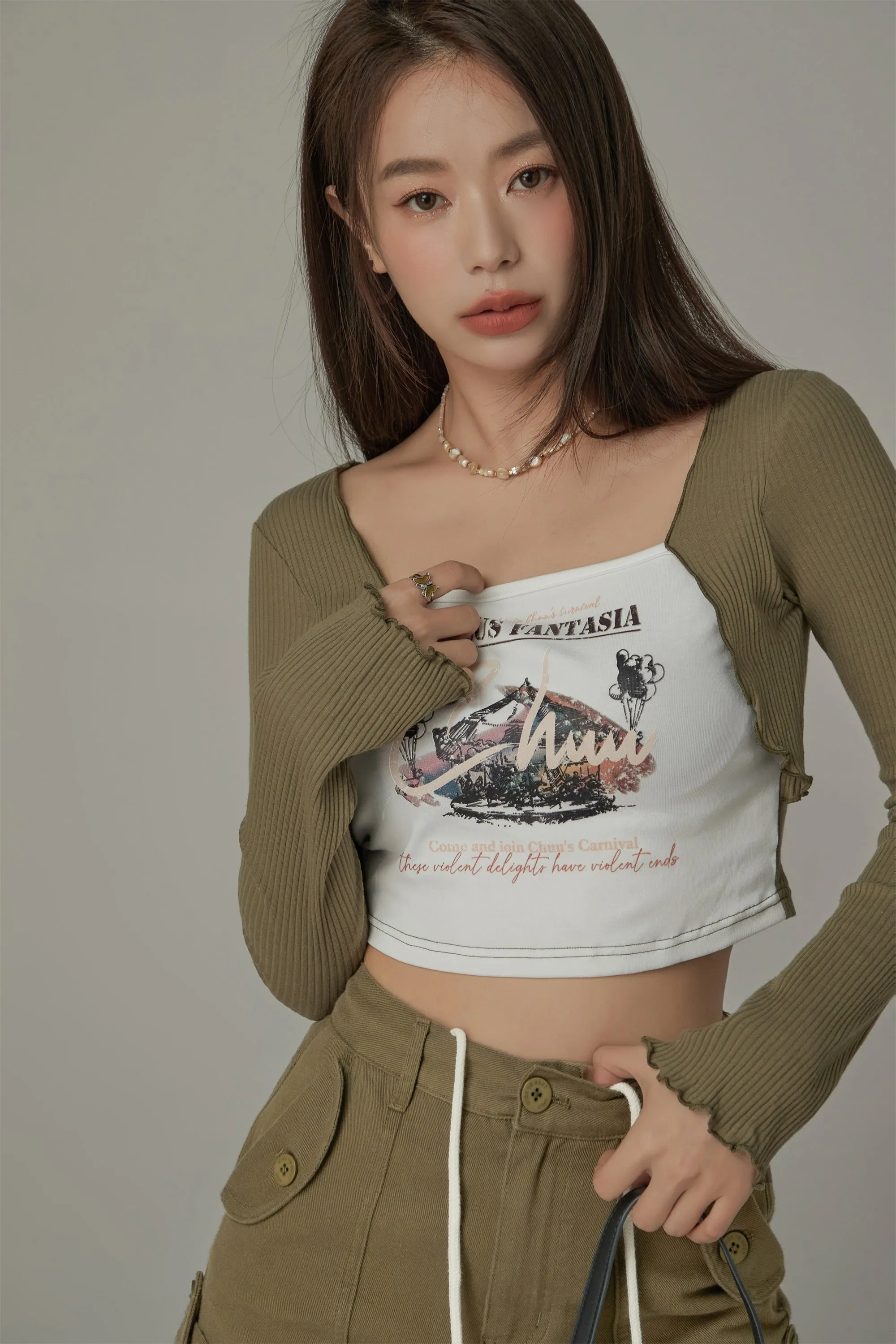 Chuu Circus Color Cropped T-Shirt