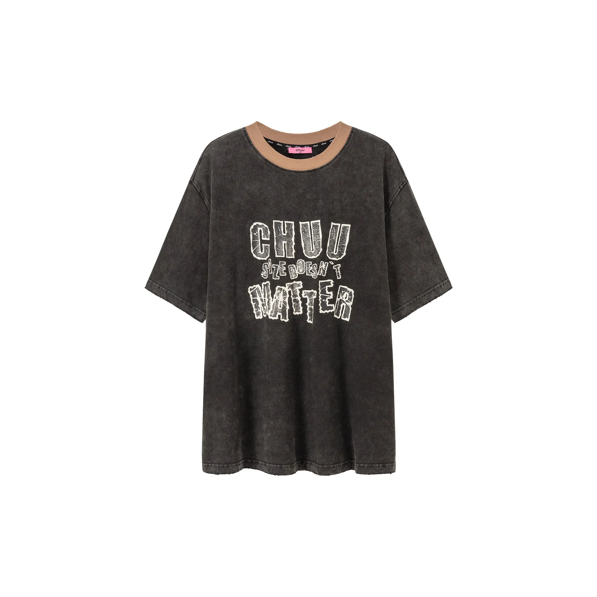 Chuu Size Doesnt Matter Boxy Cotton Short Sleeve T-Shirt