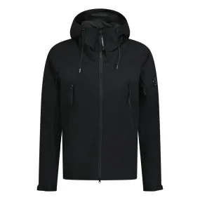 CP COMPANY PRO-TEK LENS LIGHTWEIGHT HOODED JACKET BLACK