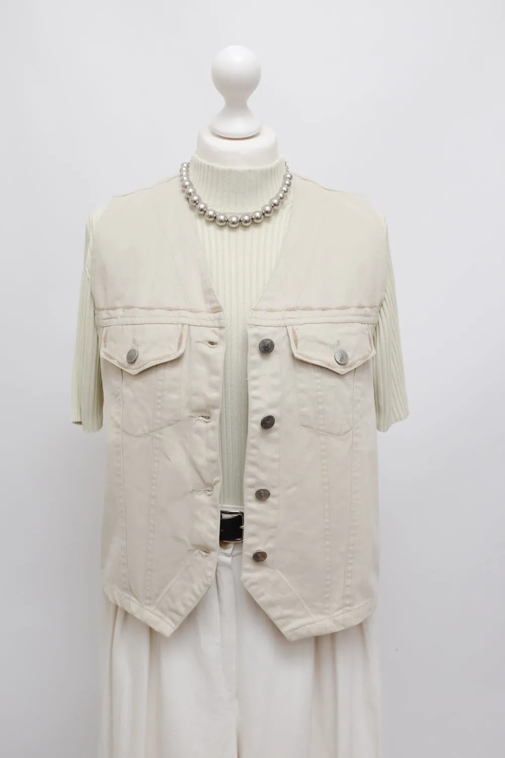 DENIM VINTAGE BEIGE VEST