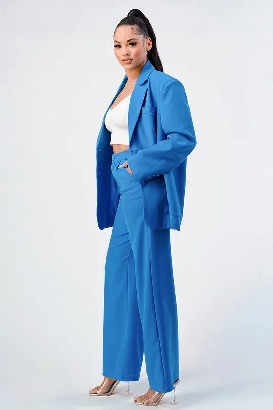 Divva Oversized Blazer Pant Set