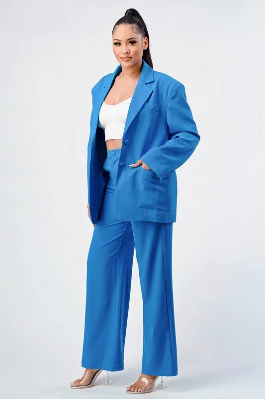 Divva Oversized Blazer Pant Set