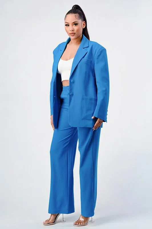 Divva Oversized Blazer Pant Set