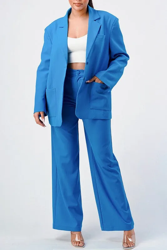 Divva Oversized Blazer Pant Set