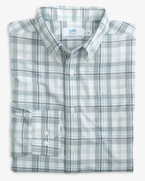 Durwood Plaid Intercoastal Sport Shirts- Summer Aqua