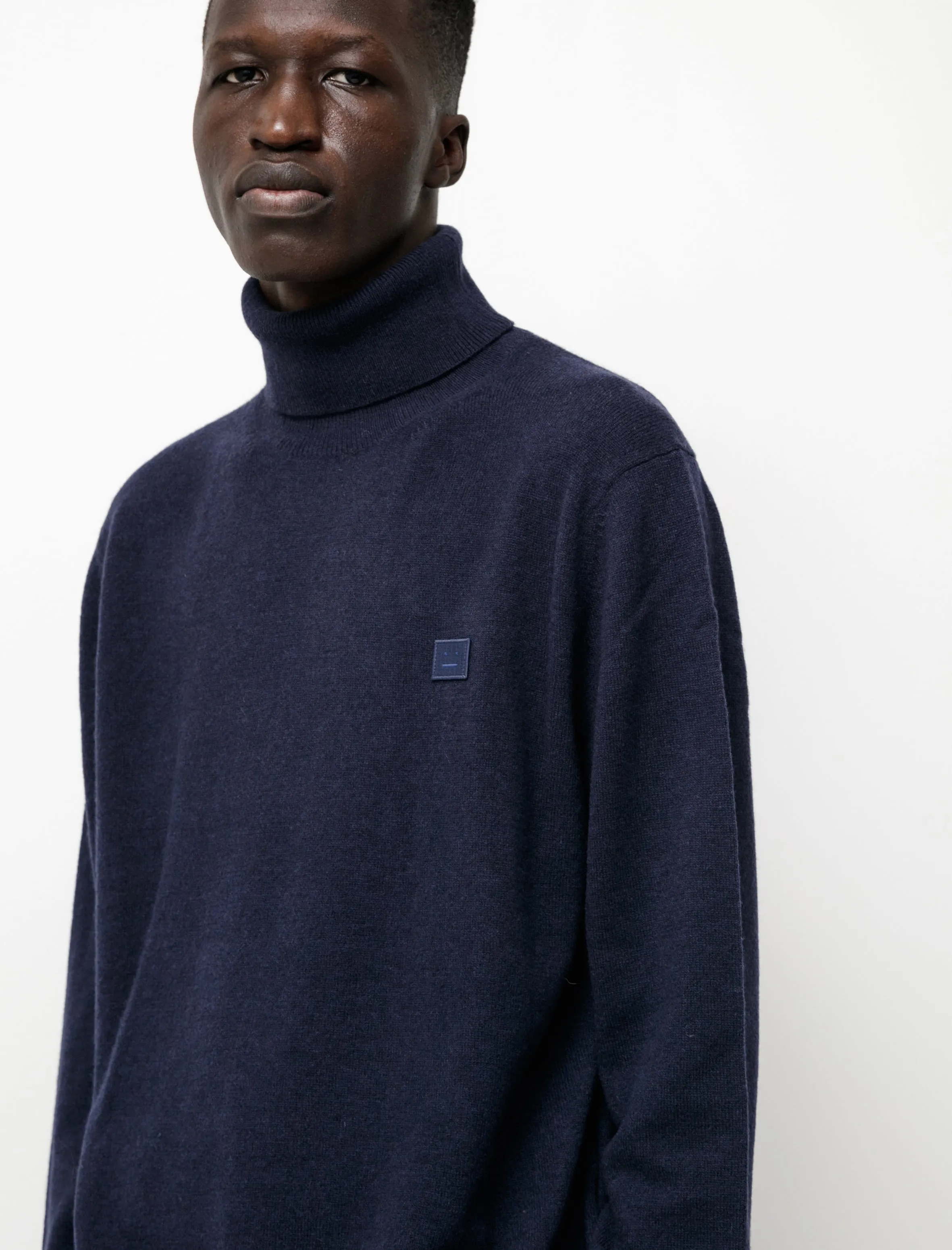 Face Rollneck Sweater Navy