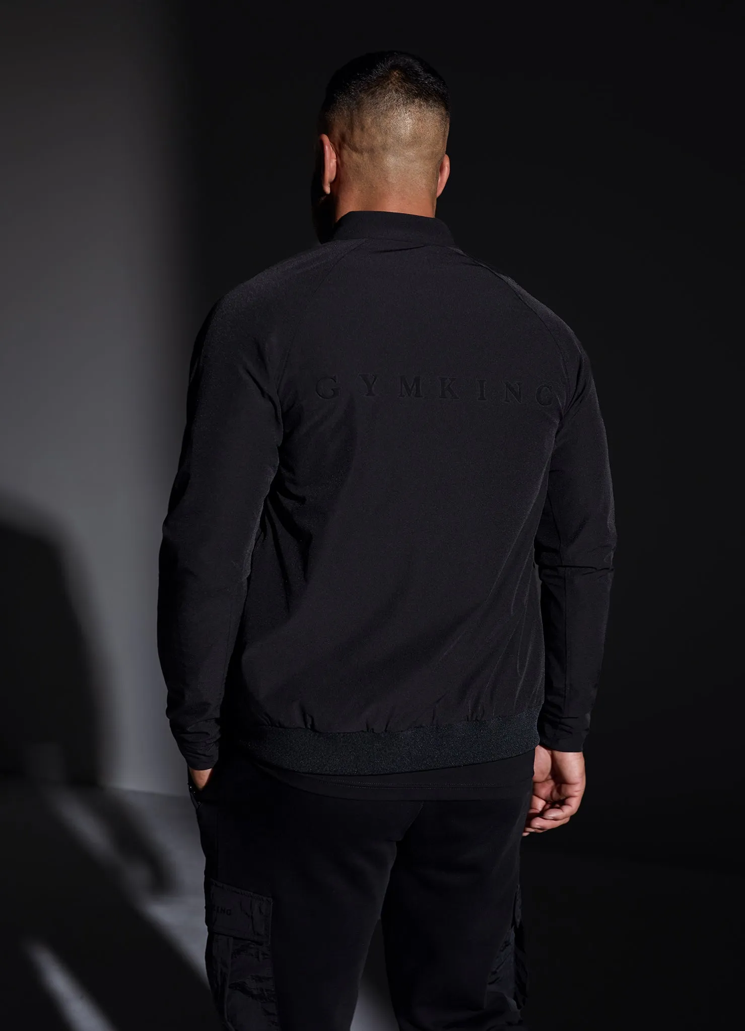 Gym King Eclipse Bomber Jacket - Black